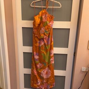 Floral Orange Maxi Dress